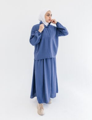 Alya set  Fabric_ Tencel  Blue 1-3