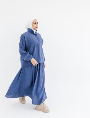 Alya set  Fabric_ Tencel  Blue 1-2