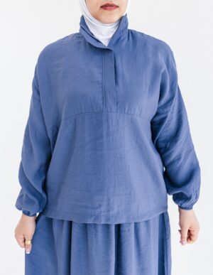 Alya set  Fabric_ Tencel  Blue 1-1
